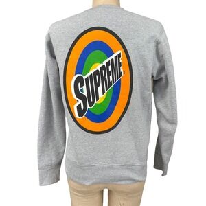 Supreme Spin Graphic Crewneck Sweatshirt Grey Mens Medium Made in Canada